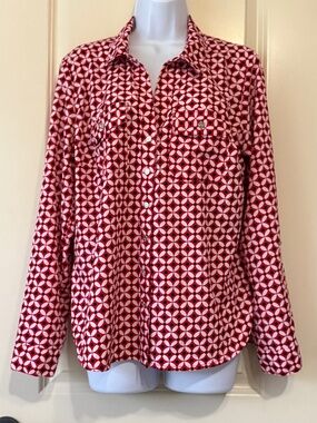 Adrienne Vittadini Long Sleeve Blouse size Large